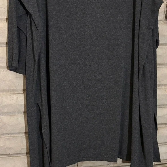 Dark Gray 3/4 Sleeve Tunic Top - Picture 4 of 10